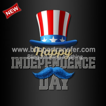 July 4th Rhinestone Heat Transfer Happy Independence Day Printing Vinyl Wholesale July 4th Rhinestone Heat Transfer Happy Independence Day Printing Vinyl Wholesale